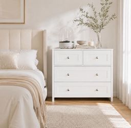 4- Drawers dresser , White Chest of Drawers, Storage cabinet Organizer L-1