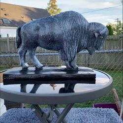 The Old Gray Buffalo Statue