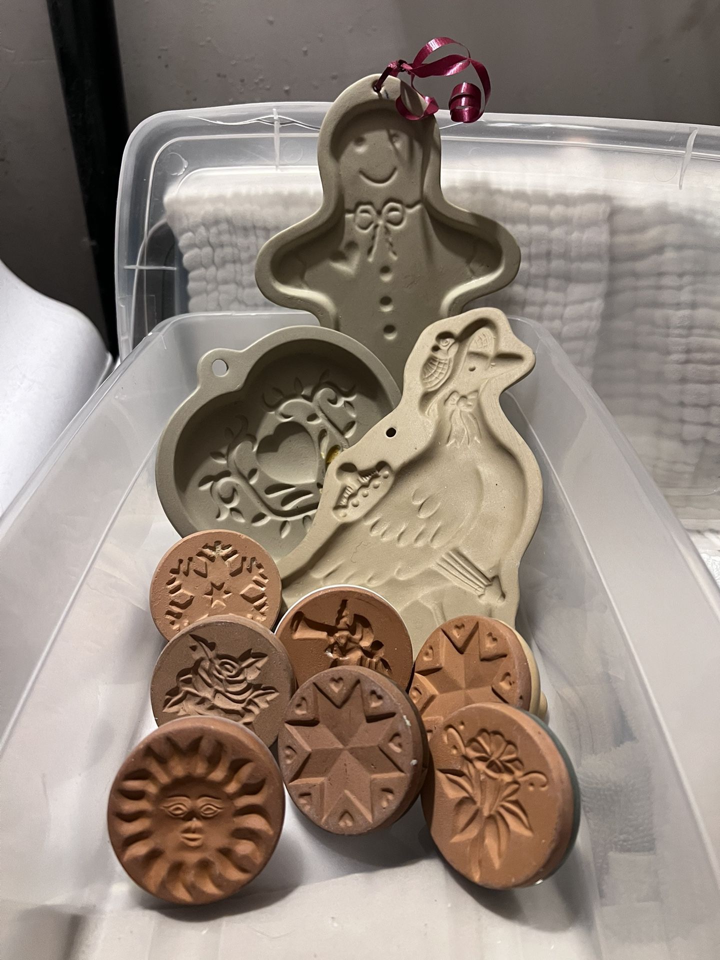 Terra Cotta Ceramic Cookie Stamps