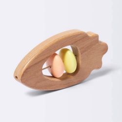 Wooden Baby Rattle - Easter Carrot - Cloud Island™