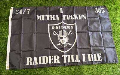 Raiders flag size 5’x3’