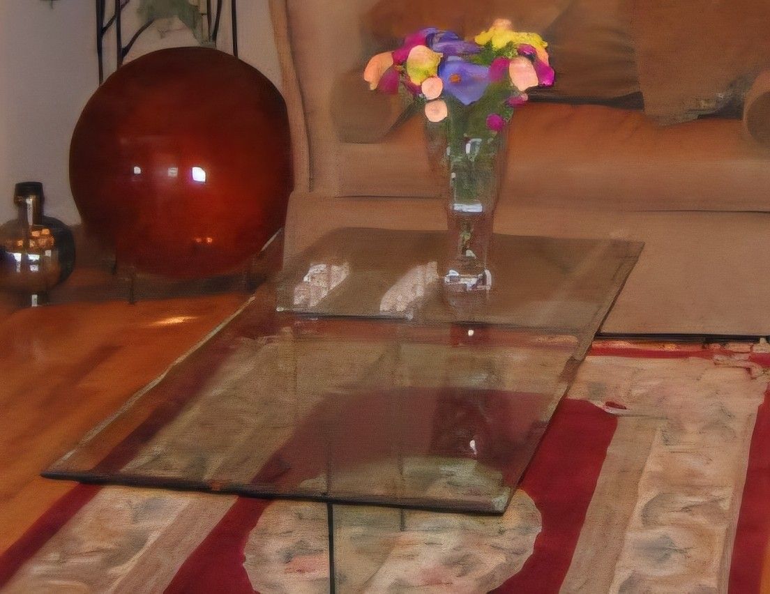 High End Luxury All Glass Coffee And Side Table
