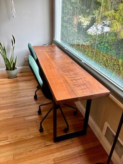 Solid Wood Walnut Artisan Born Desk/Table + Chairs