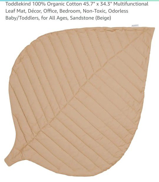 LARGE BABY BEIGE LEAF PLAY MAT