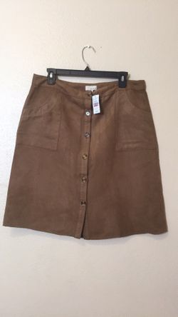 Wet Seal Faux Suede Skirt, XL