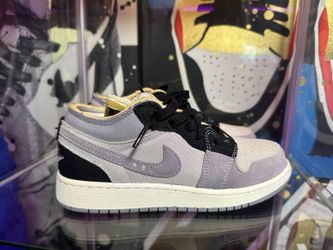 JORDAN 1 LOW SE CRAFT GS 'INSIDE OUT - CEMENT GREY SIZE: 5.5 Youth