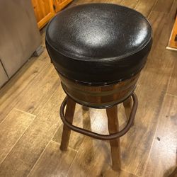 Bar Stool Barrel Style Vintage Heavy