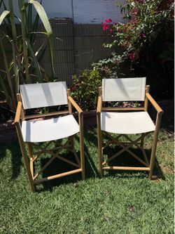Crate & Barrel “Mast Leather Director’s Chair”