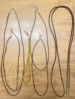 Leather & Suede Jewelry Cords With Clasps. All For