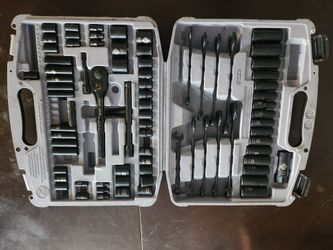 Stanley 92-839 1/4 in. & 3/8 in. Drive Black Chrome Laser Etched SAE & Metric Mechanics Tool Set (99-Piece)