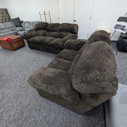 Percy Chocolate Sofa and Loveseat