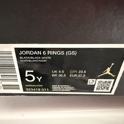 Jordan 6 rings 5y