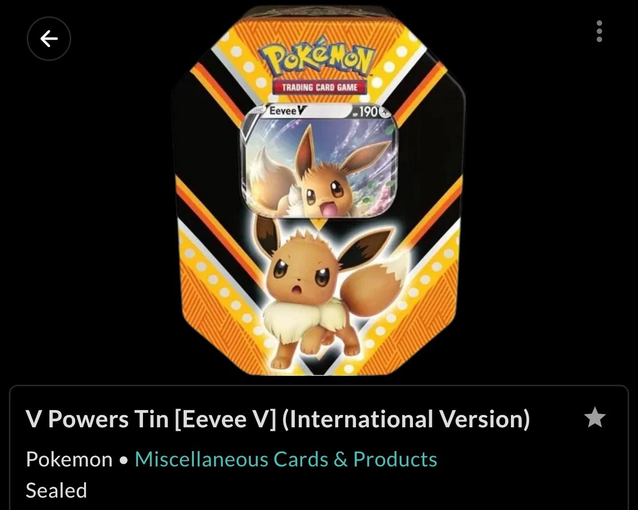 V Powers Tin (Eevee)
