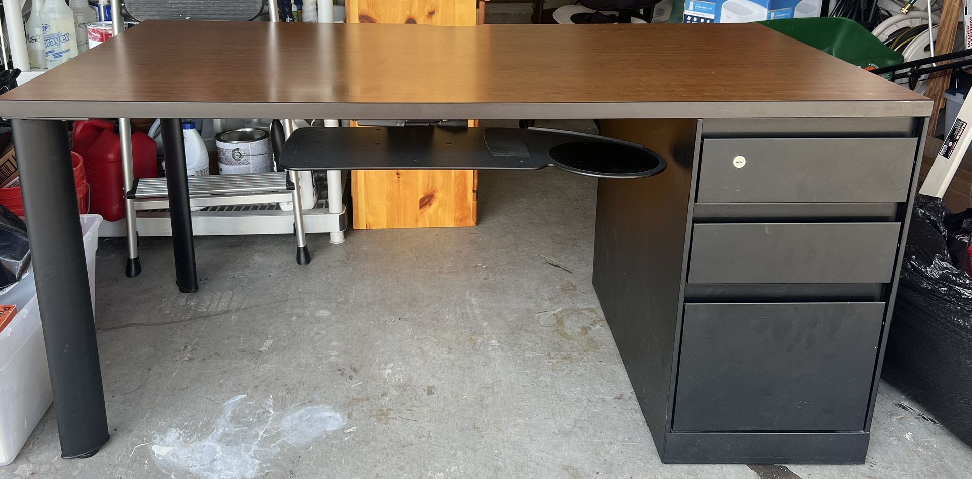 Steelcase Desk With File Cabinet
