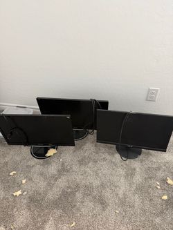 Lot of 3 Computer Monitors ViewSonic Asus