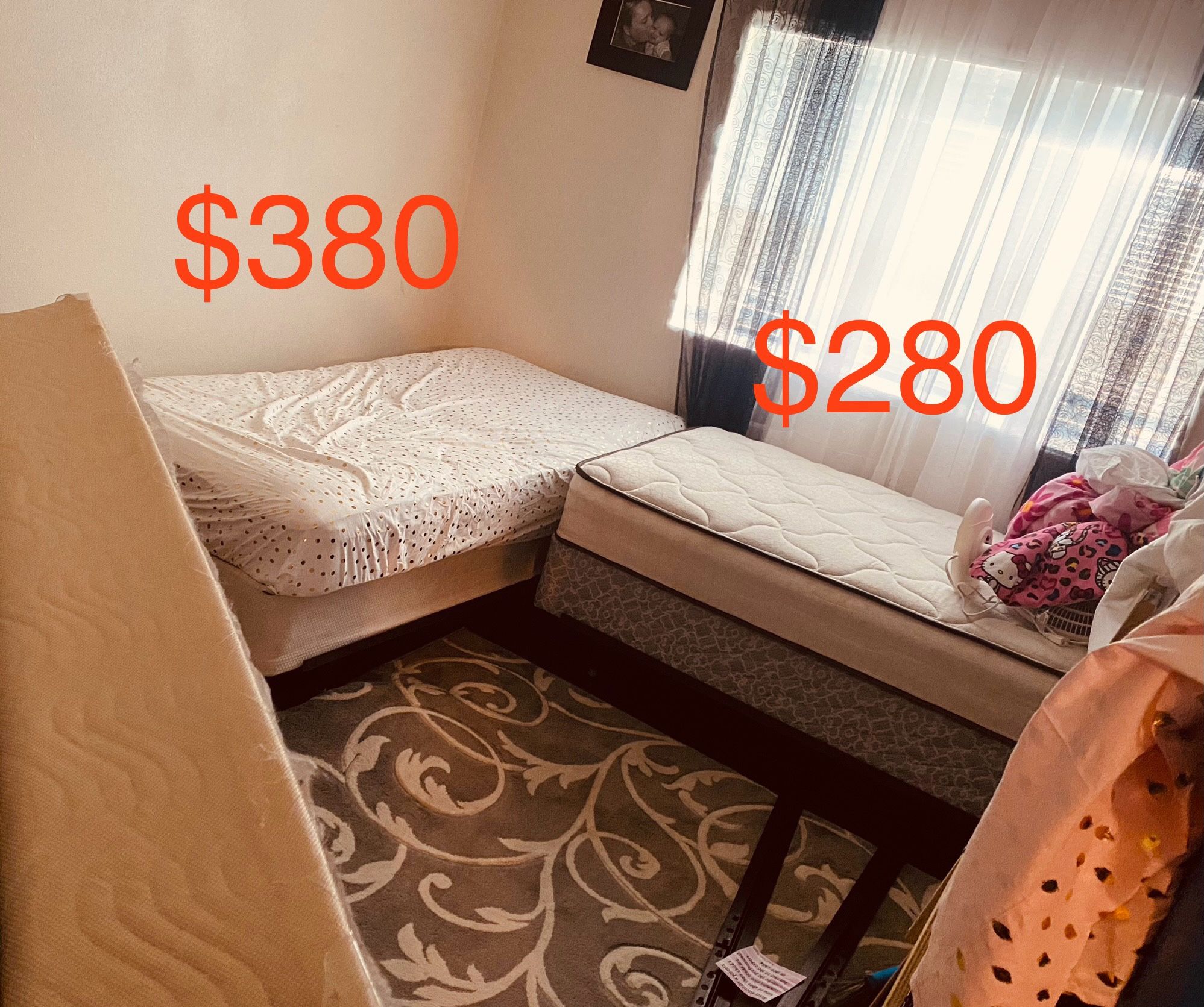 ✅✅✅ For sale—3 twin beds with Hollywood style frame— (USED NOT NEW)  I have stocked up on these from purchasing them in Seattle and Tri Cities and bri