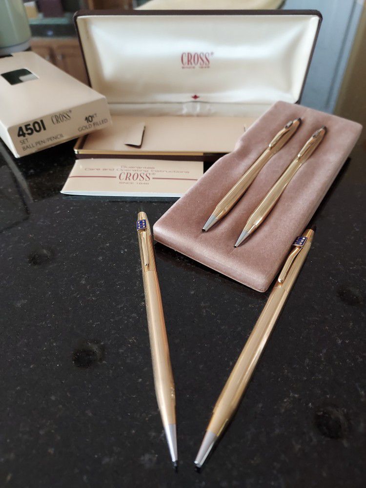 Cross Pen and Pencil Sets 4501 Gold FILLED