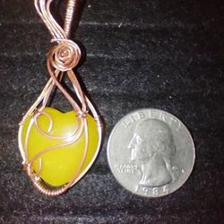 Yellow Aventurine Heart Pendant 