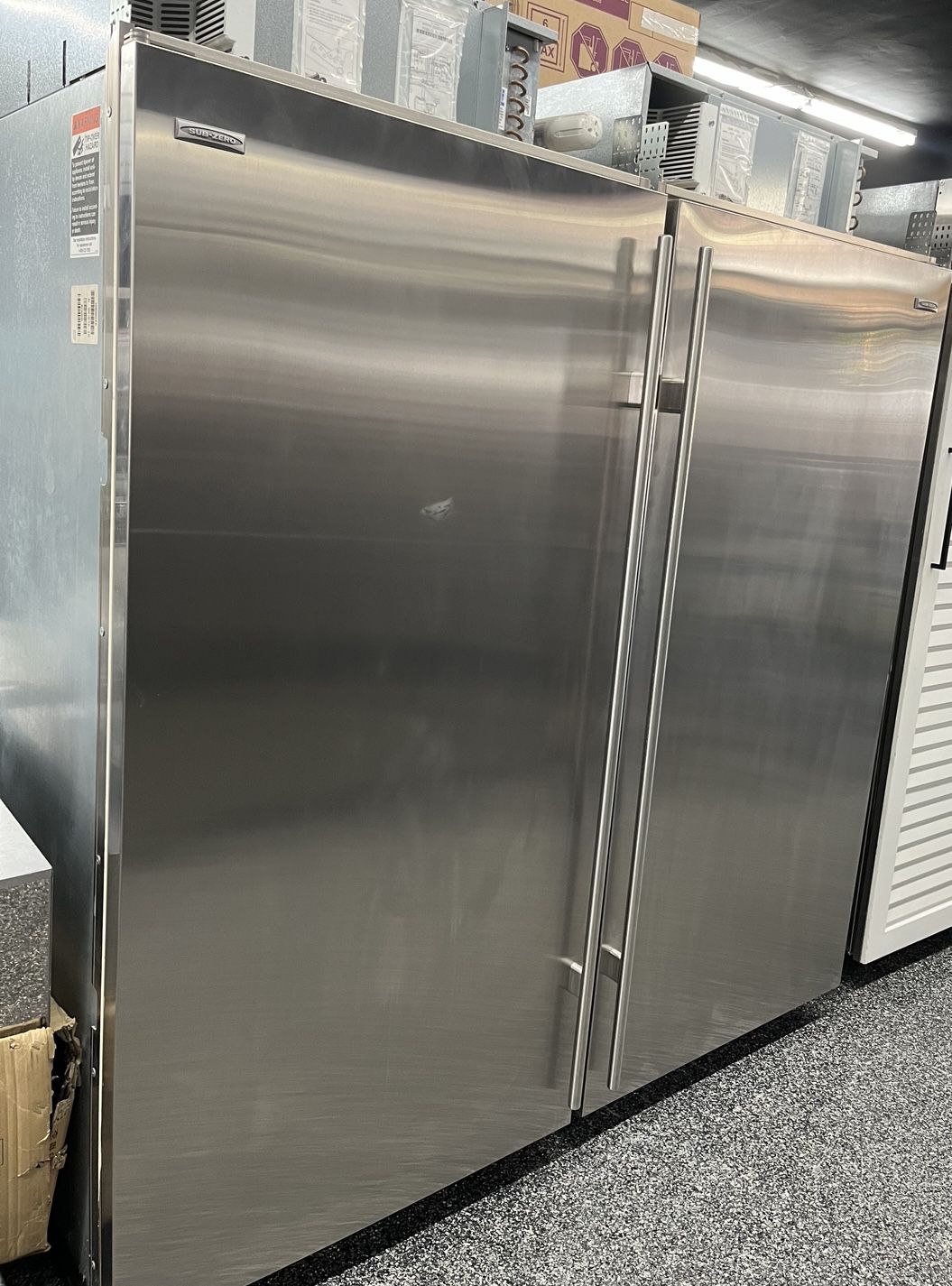 Built In Sub Zero Upright Column Fridge And Freezer Set 72”