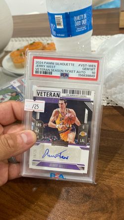 Jerry West 2024 Panini Silhouette Auto PSA 10 /25