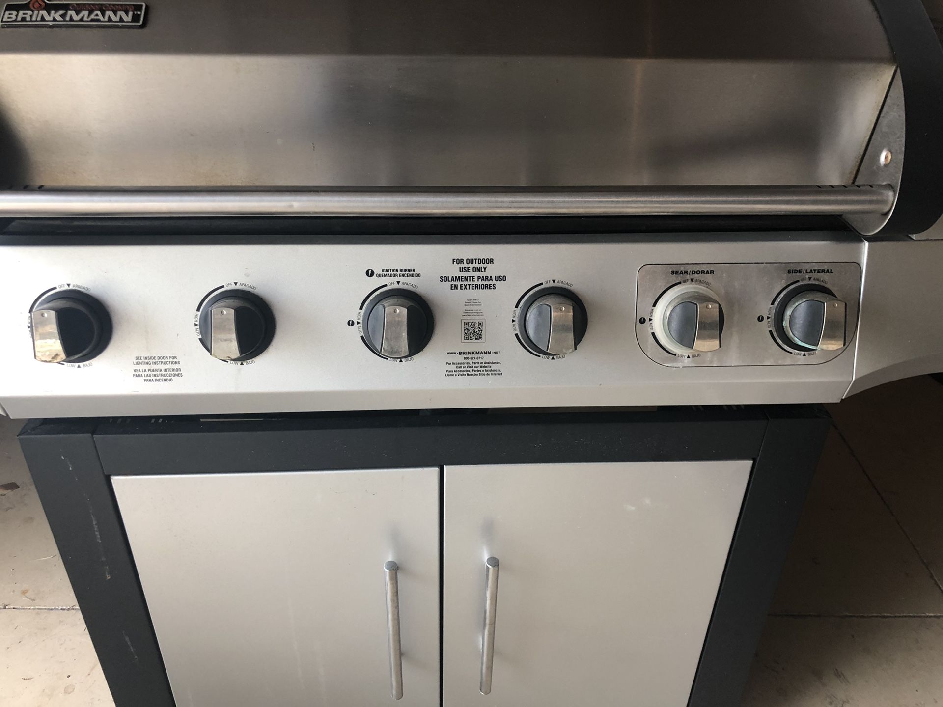 brinkmann elite dual sear gas grill with Home Depot gas exchange