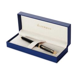 Waterman Hemisphere Fountain Pen in Black with Gold Trim - Fine Point