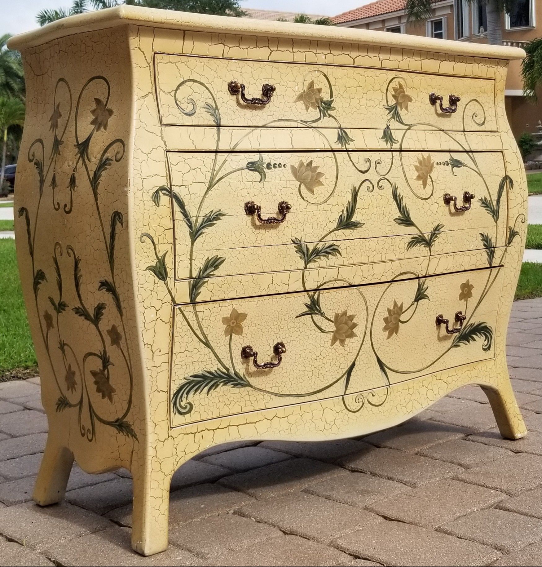 Hand painted bombay chest of drawers