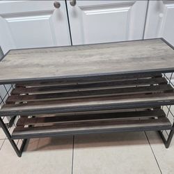 Grey Better Homes & Gardens Farmhouse 3 Tier Shoe Rack