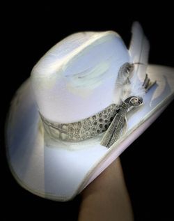 The White Caiman 🤍  Custom Cowboy Hat Size XL