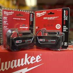Milwaukee New 5ah Battery 18M 2x $130 