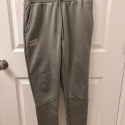 HURLEY Exist Fleece Joggers Forest Green Mens S Tapered Reflective 