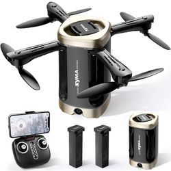 Mini Drone with Camera for Kids Adults, Syma 1080P FPV Camera Drone Foldable Quadcopter with Altitude Hold, Headless Mode, One Key Start, 24 mins Flig