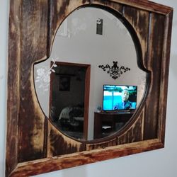 Homemade Wood Frame Mirror