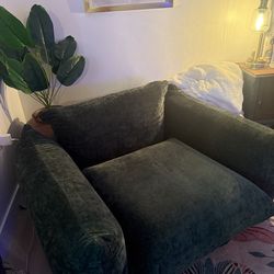 Green accent chair