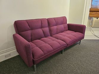 Purple sofa futon