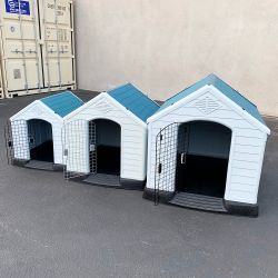 New in box Plastic Dog House with Lock Door (Medium $80, Large $115, X-Large $160) Pet Cage Kennel