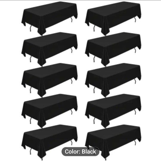 Black rectangular tablecloths