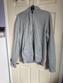 Alo Yoga Men’s / Unisex Heather Grey Zip Hoodie – Size Large