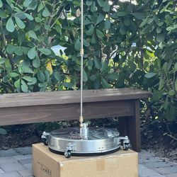 NEW! 16.5-Inch Pressure Washer SURFACE CLEANER, Stainless Steel w/2 Wands 4000PSI Driveway, Pavers