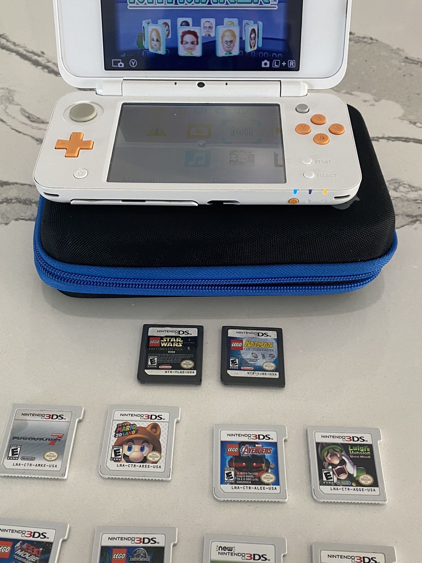 Nintendo 3DS with Case And 9 Games