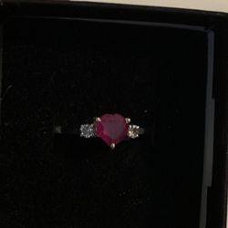 Thai Ruby &  Topaz Rings Size 5, 7 & 8