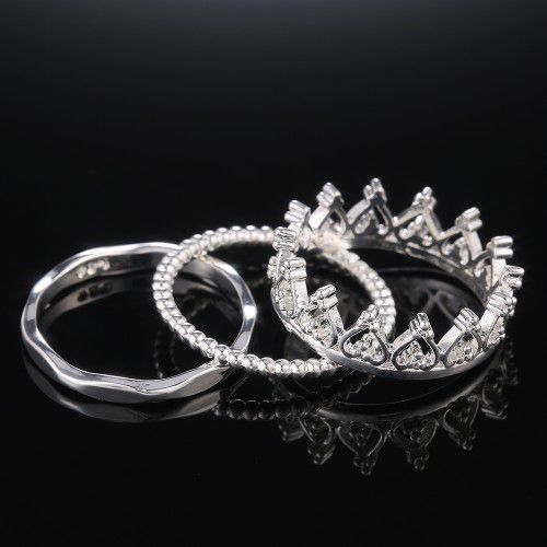 "3pcs/Set Lovely Shiny Heart Cocktail Party Beautiful Ring for Women, PD516
 
  