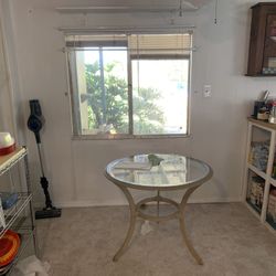 Round Glass Top Table
