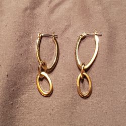 Gold Chain Dangle Earrings 