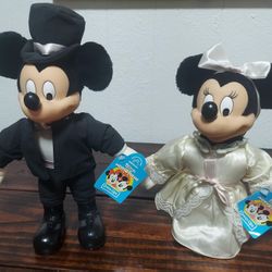 VINTAGE DISNEY MICKEY & MINNIE MOUSE WEDDING SET