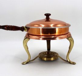 Copper & Brass Chafing Pot Warmer Set