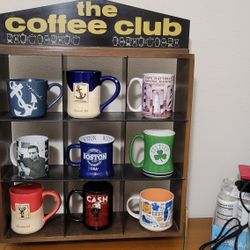 Vintage Diner Coffee Mug Display 