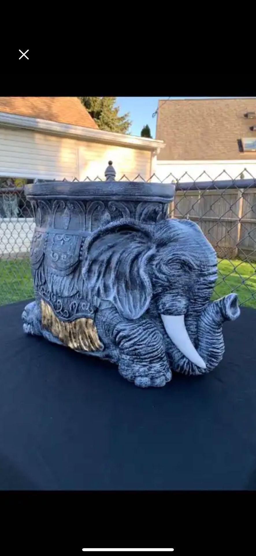 Large Elephant Floor Table