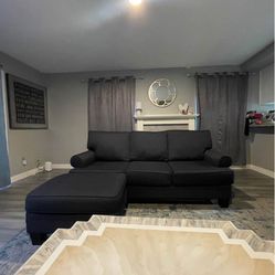 Couch + ottoman-chaise FREE DELIVERY IF NEEDED