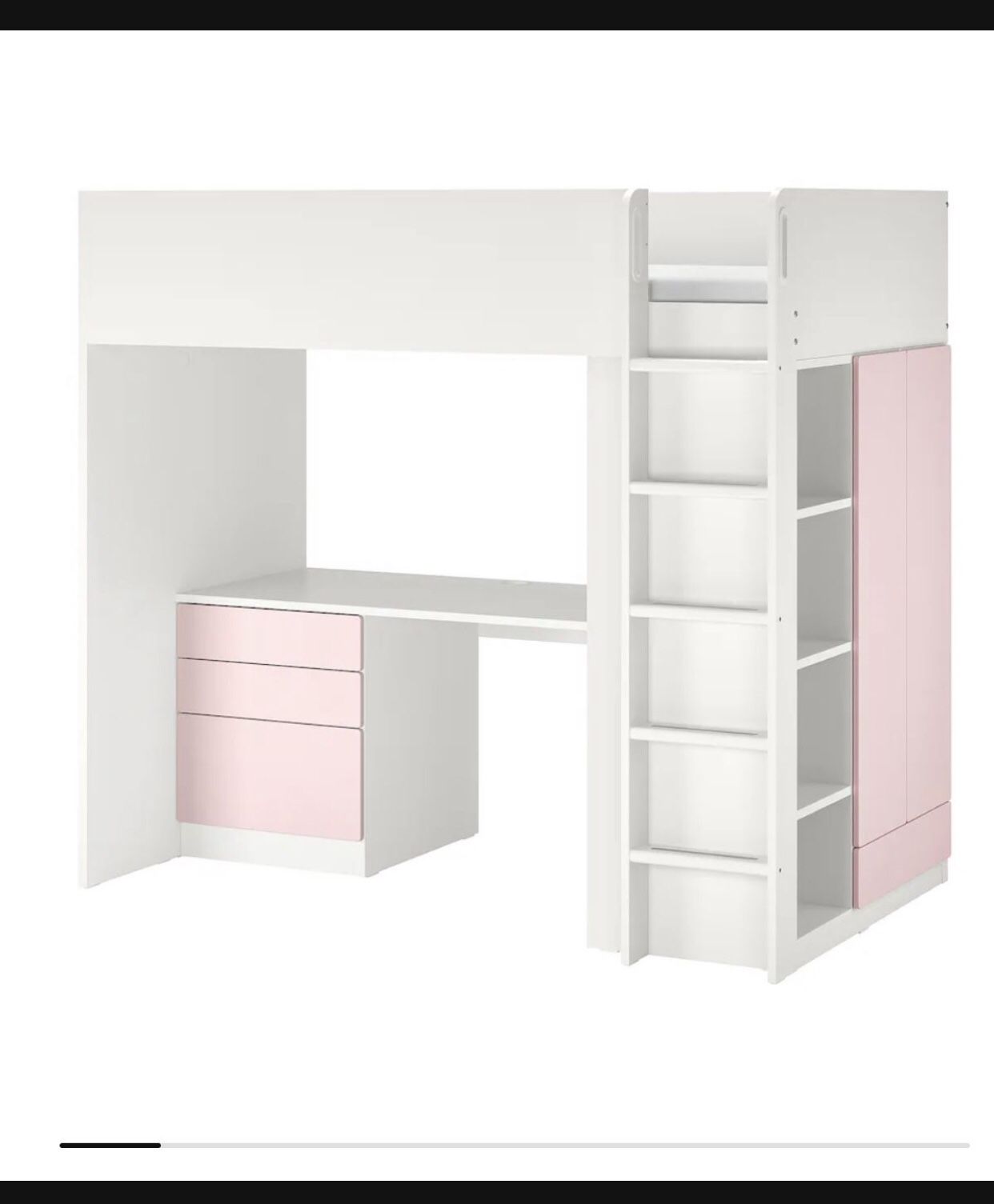 IKEA Loft Twin Bed With Desk